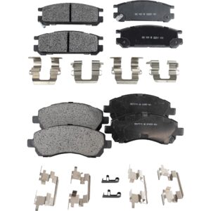 Front and Rear Brake Pad Sets, Pro-Line Series, Ceramic - Front; Semi-Metallic - Rear Pad Material