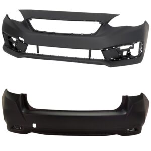 Front and Rear Primed Bumper Cover 2.0L, 4Cyl