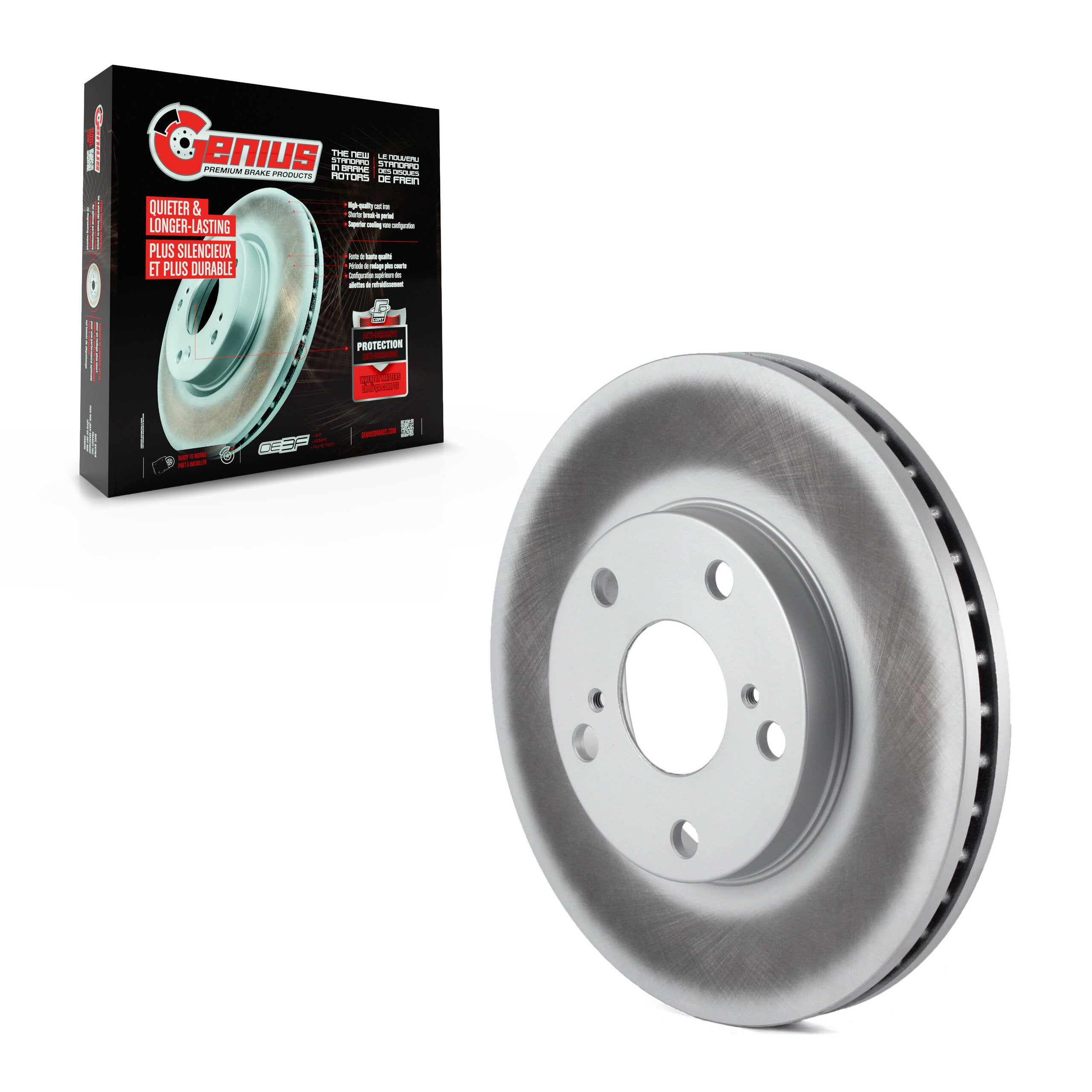 Front Coated Disc Brake Rotor (1 Piece Only) GCR-96217 For Toyota Camry Sienna Solara Avalon Lexus