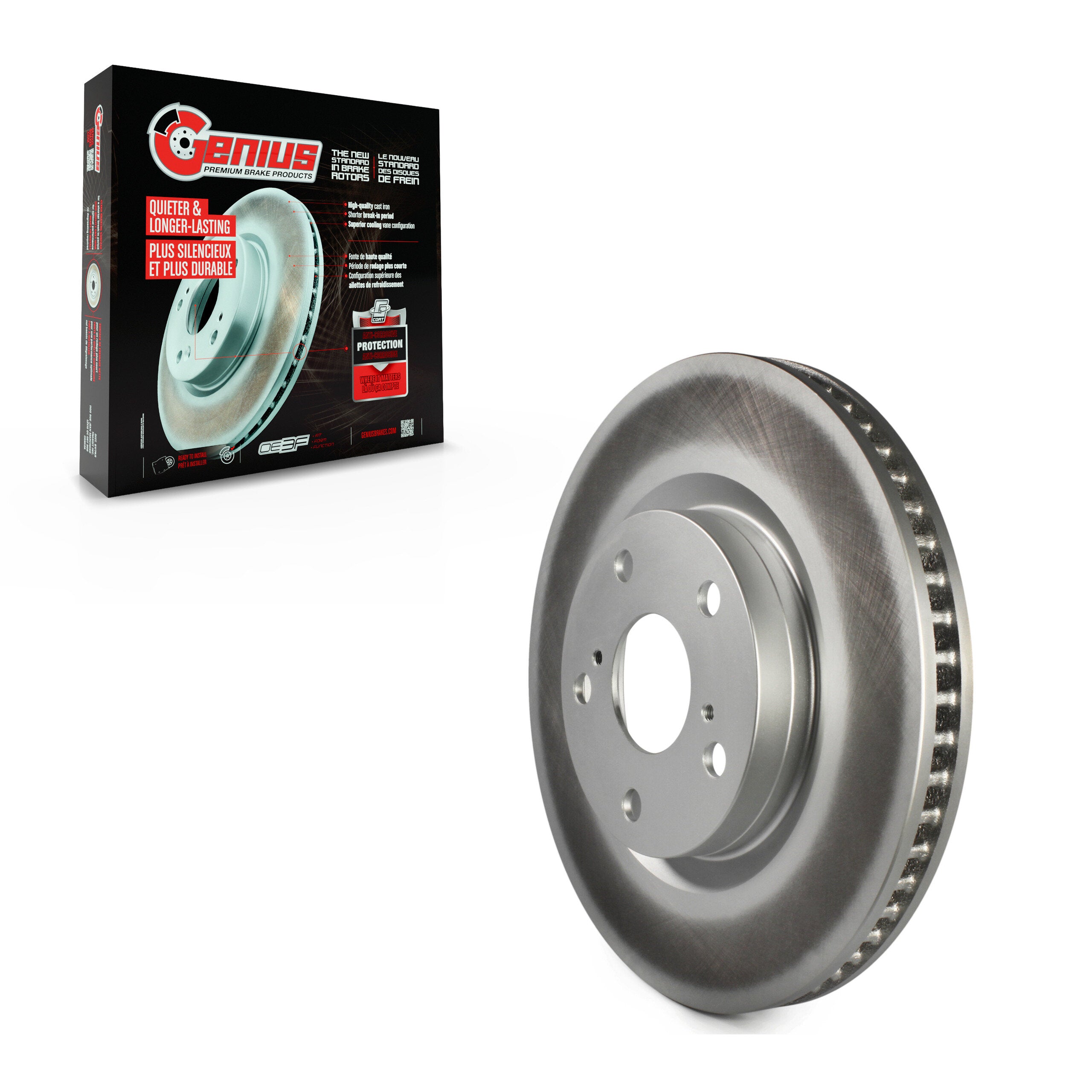 Front Coated Disc Brake Rotor (1 Piece Only) GCR-980470 For Toyota RAV4 Camry Matrix Lexus ES350 iM