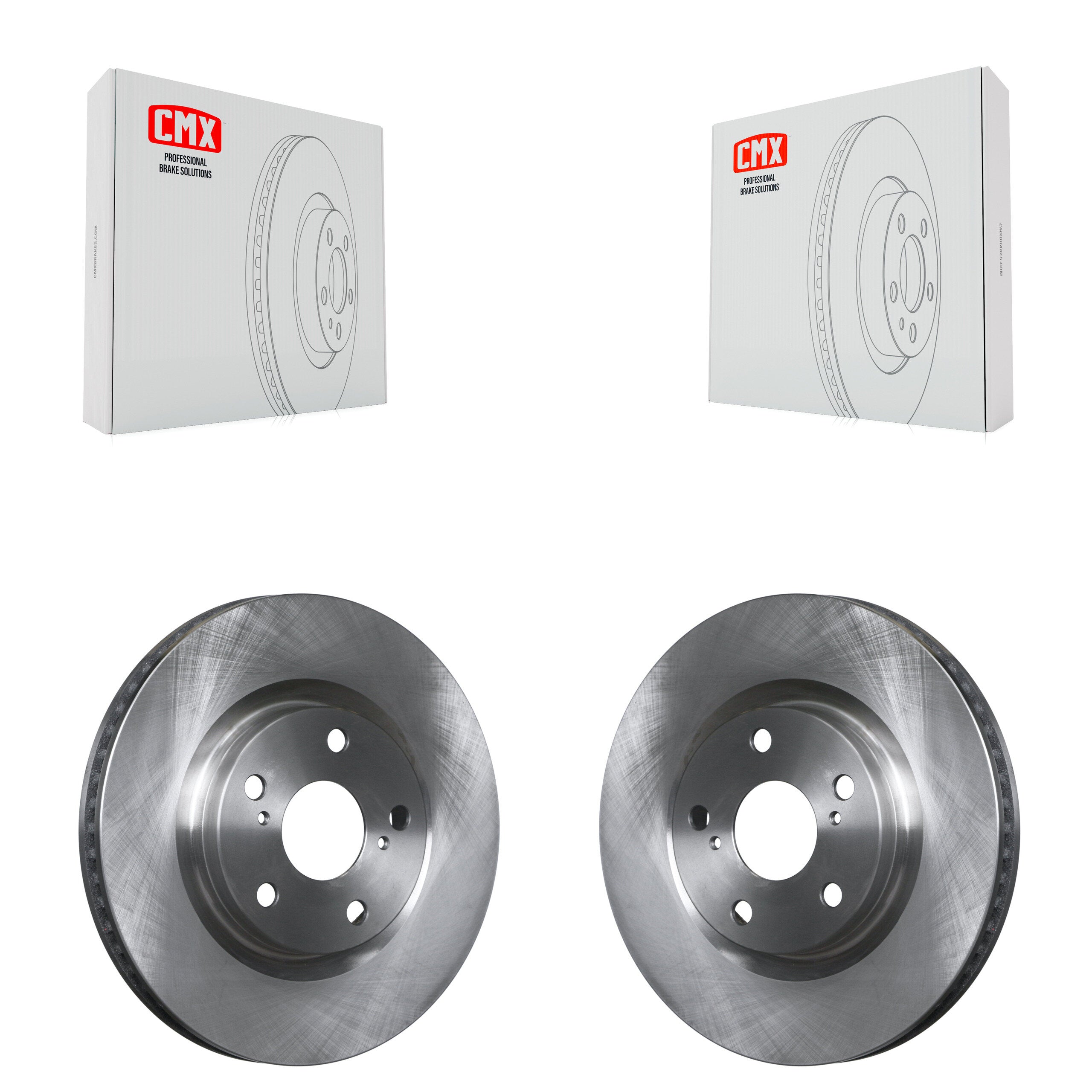 Front Disc Brake Rotors Pair For Toyota Camry RAV4 Lexus ES350 Avalon Scion tC Matrix ES300h Pontiac Vibe Corolla iM Mirai K8-100423