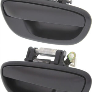 Front, Driver and Passenger Side Exterior Door Handles, Primed, Driver Side - With Key Hole; Passenger Side - Without Key Hole