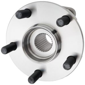 Front, Driver or Passenger Side Wheel Hub, 5 Lugs, With Bearing