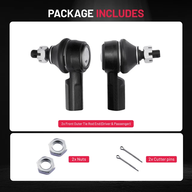 FRONT OUTER TIE Rod End Pair for 2002 2003 2004 2005 Honda Civic CRV