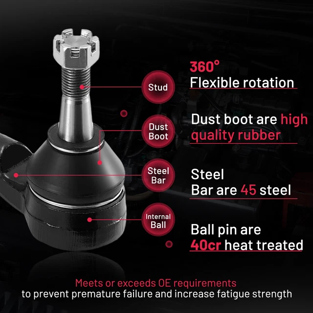 FRONT OUTER TIE Rod End Pair for 2002 2003 2004 2005 Honda Civic CRV