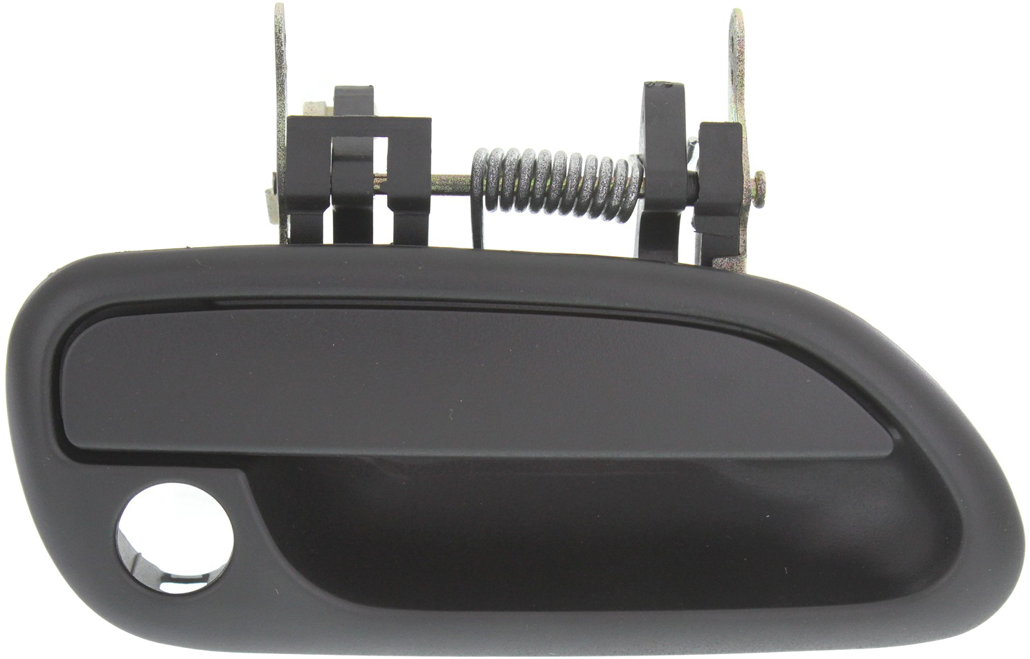 Front, Passenger Side Textured Black Exterior Door Handle, With Key Hole