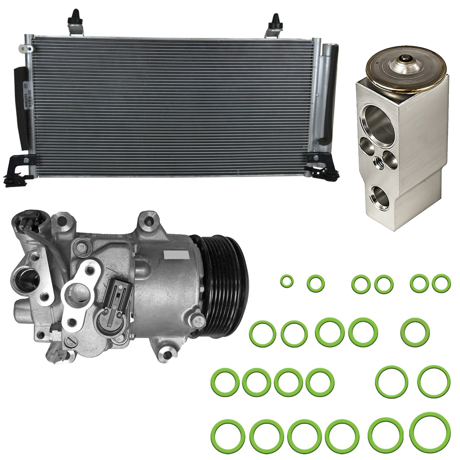 9642537A A/C Compressor, With Clutch, 2.5L, 4Cyl