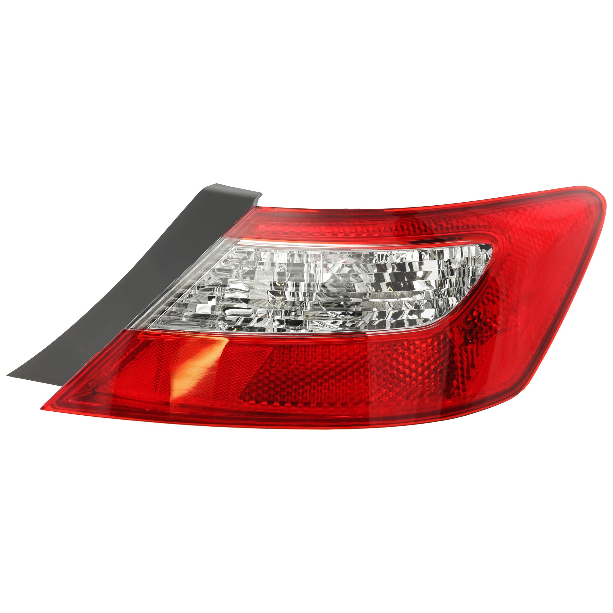Passenger Side Tail Light, without Bulb, Halogen, Clear and Red Lens, Coupe
