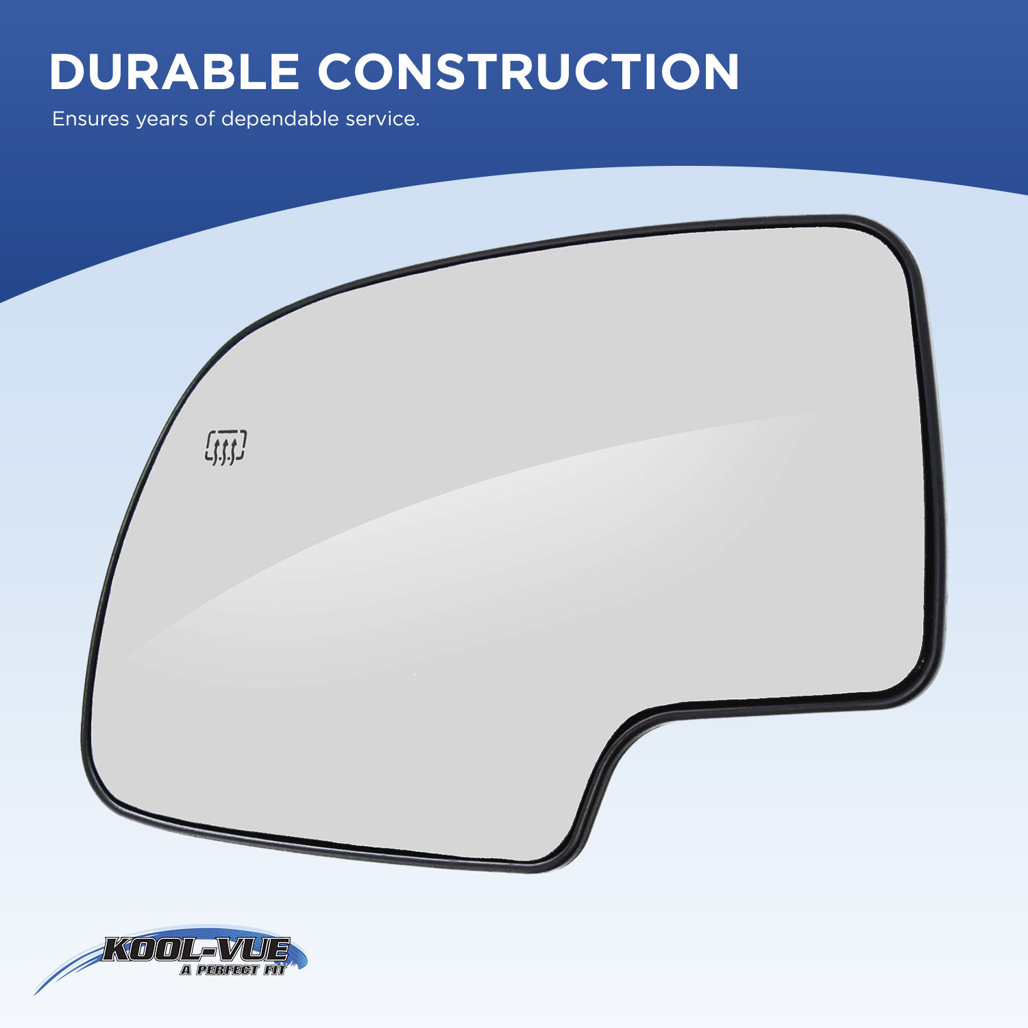 Passenger Side Mirror Glass, Non-Heated, No Blind Spot Feature, Backing Plate Included - Image 3