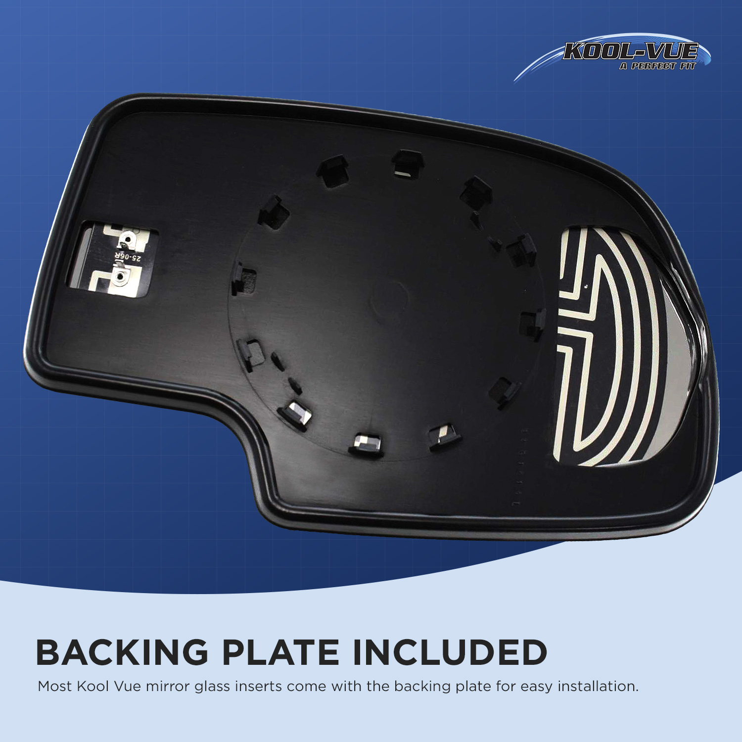 Passenger Side Mirror Glass, Non-Heated, No Blind Spot Feature, Backing Plate Included - Image 5