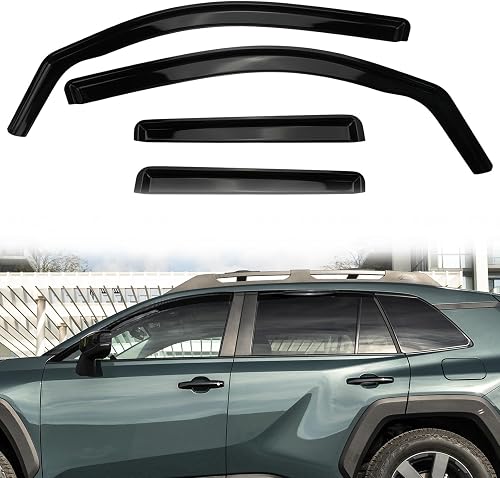 in-Channel Window Visors Rain Guards for 2026 Toyota Rav4, Window Deflectors, Reduce Wind Noise & Weather Protection, 2026 Rav4 Accessories (4 PCS)