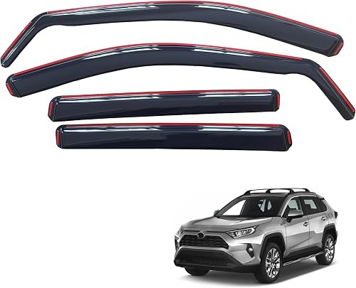 inchannel Window Visor Deflector Compatible with Toyota RAV4 2019-2025 Smoke Tint Rain Guards Wind Deflector 4pc