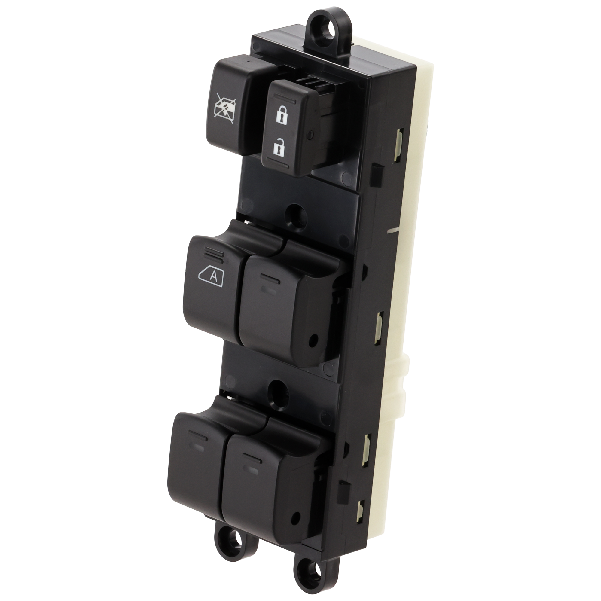 Front, Driver Side Window Switch, Black, 6-Button - Image 2