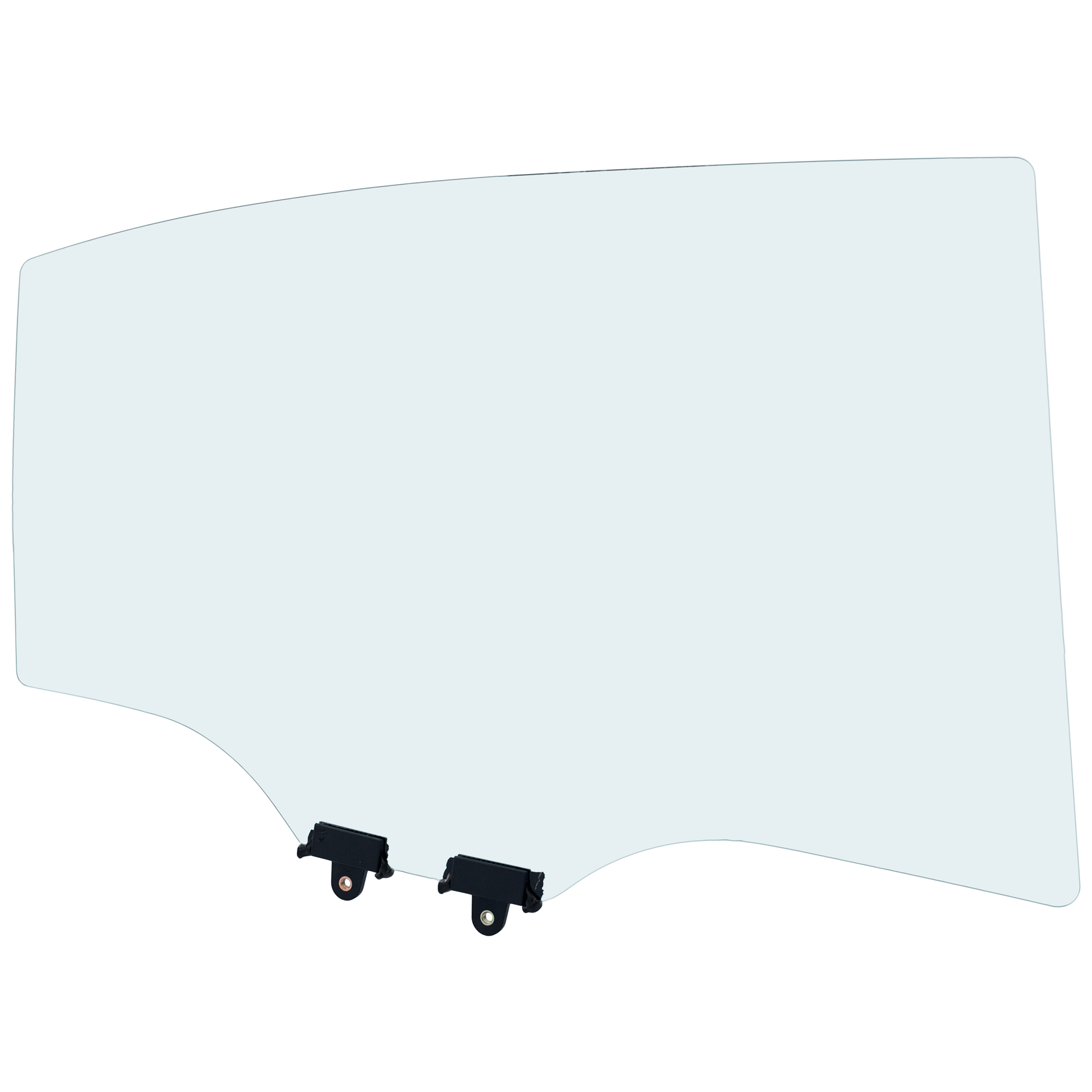 Rear, Passenger Side Door Glass, Green Tint, With Clip, 4-Door, Sedan, Replaces NAGS No. FD25114GTY - Image 2