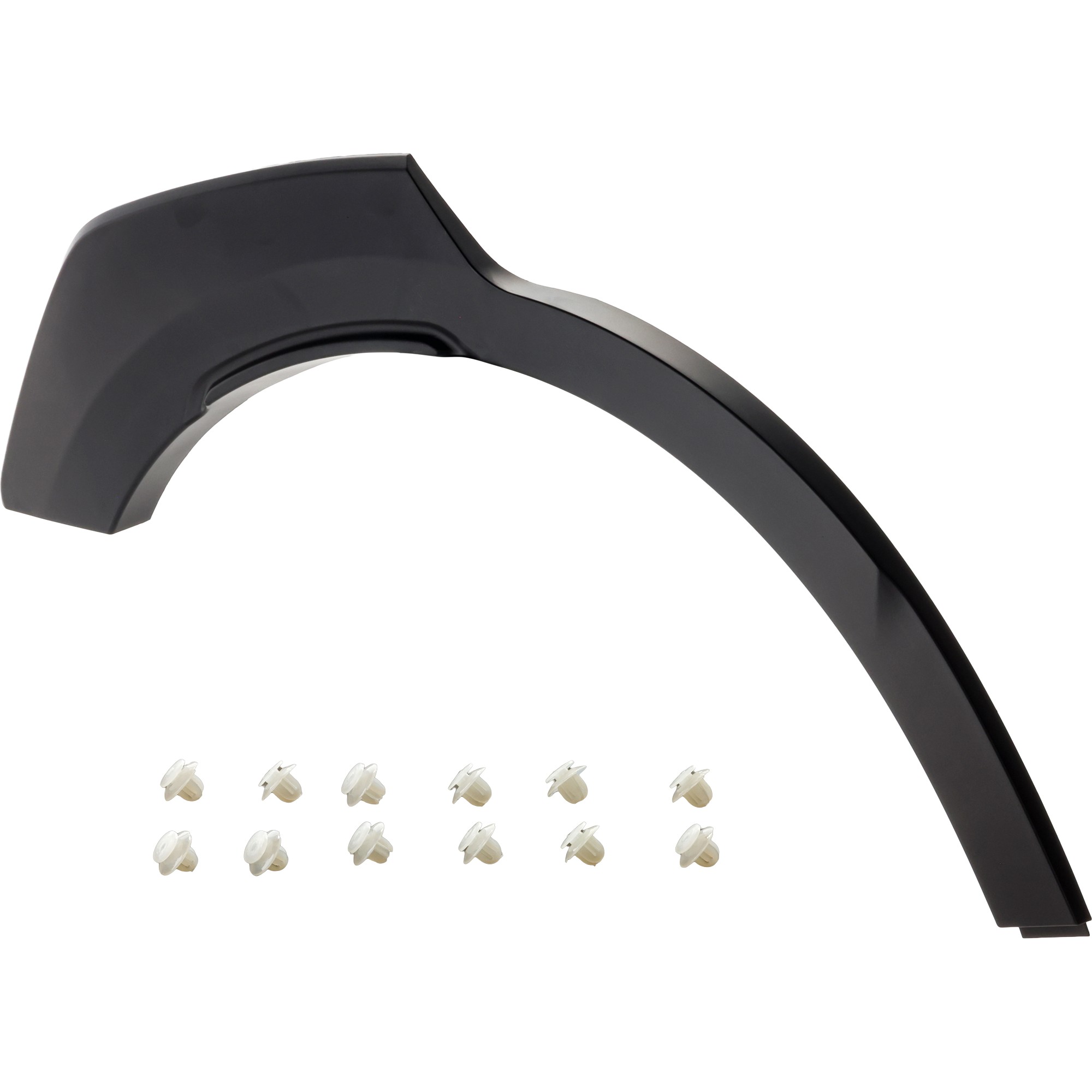 Rear, Passenger Side, Rear Section Fender Trim, Textured Black