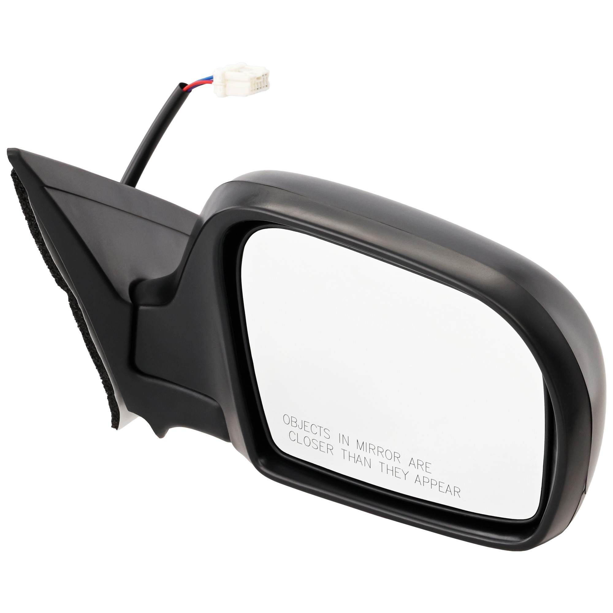 Passenger Side Mirror, Power Adjust, Manual Folding, Heated, Textured Black, No Signal Light, No Memory, No Puddle Light, No Auto-Dimming, No Blind Spot Feature