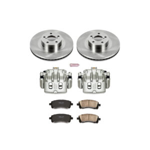 KCOE2369 2-Wheel Set Front Brake Kit With Calipers, Plain Surface 5 Lugs 294 mm Natural Caliper, Ceramic, Z17 OE Replacement, Includes (1) Brake Disc and Pad Kit and (2) Brake...
