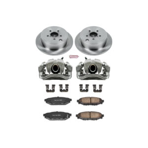 KCOE4631 2-Wheel Set Rear Brake Kit With Calipers, Plain Surface 5 Lugs 286 mm Natural Caliper, Ceramic, Z17 OE Replacement, Includes (1) Brake Disc and Pad Kit and (2) Brake...