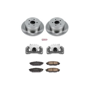 KCOE4632A 2-Wheel Set Rear Brake Kit With Calipers, Plain Surface 5 Lugs 273.8 mm Natural Caliper, Ceramic, Z17 OE Replacement, Includes (1) Brake Disc and Pad Kit and (2) Brake...