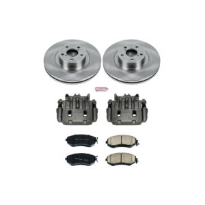 KCOE6082A 2-Wheel Set Front Brake Kit With Calipers, Plain Surface 5 Lugs 292 mm Natural Caliper, Ceramic, Z17 OE Replacement, Includes (1) Brake Disc and Pad Kit and (2) Brake...