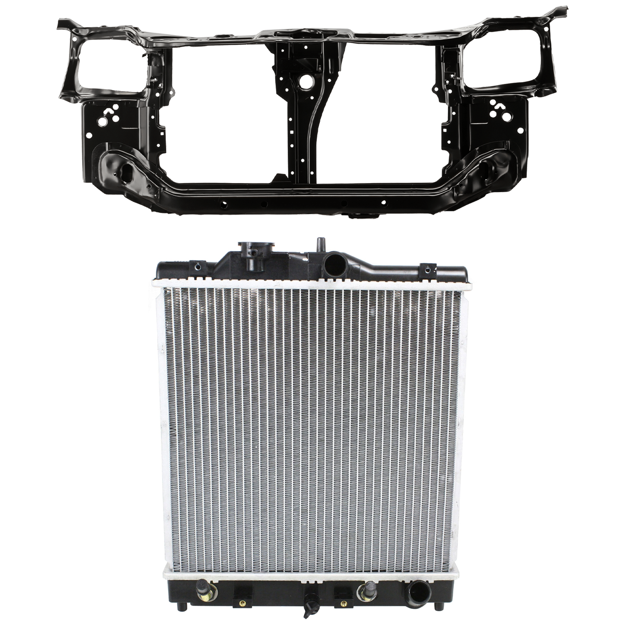 2-Piece Kit Radiator, 1.6L, 4Cyl, Includes (1) Radiator Support and (1) Radiator - Image 2