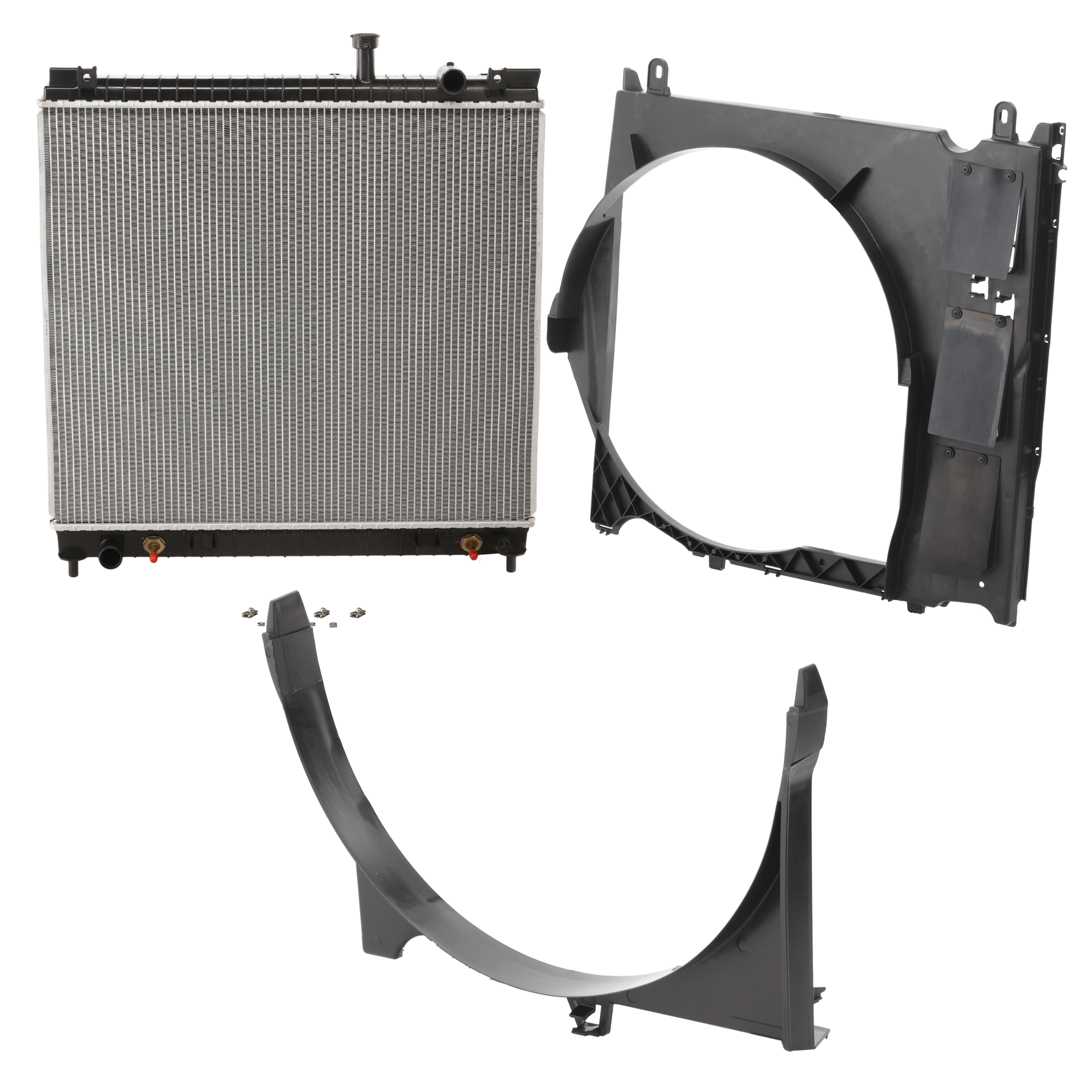 3-Piece Kit Radiator, includes Upper and Lower Fan Shroud - Image 2