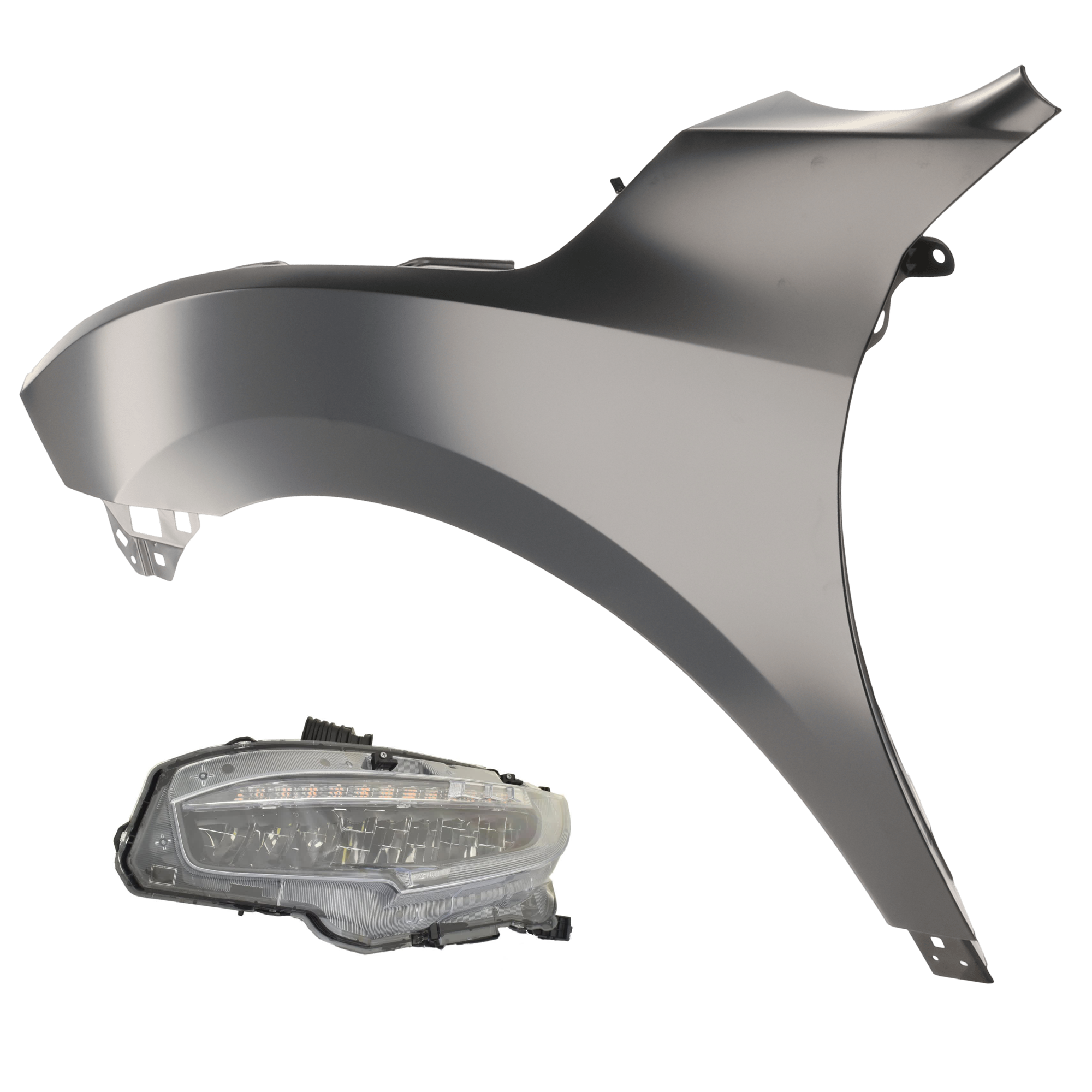 2-Piece Kit Driver Side LED Headlight, With bulb(s), includes Fender, CAPA Certified - Image 2