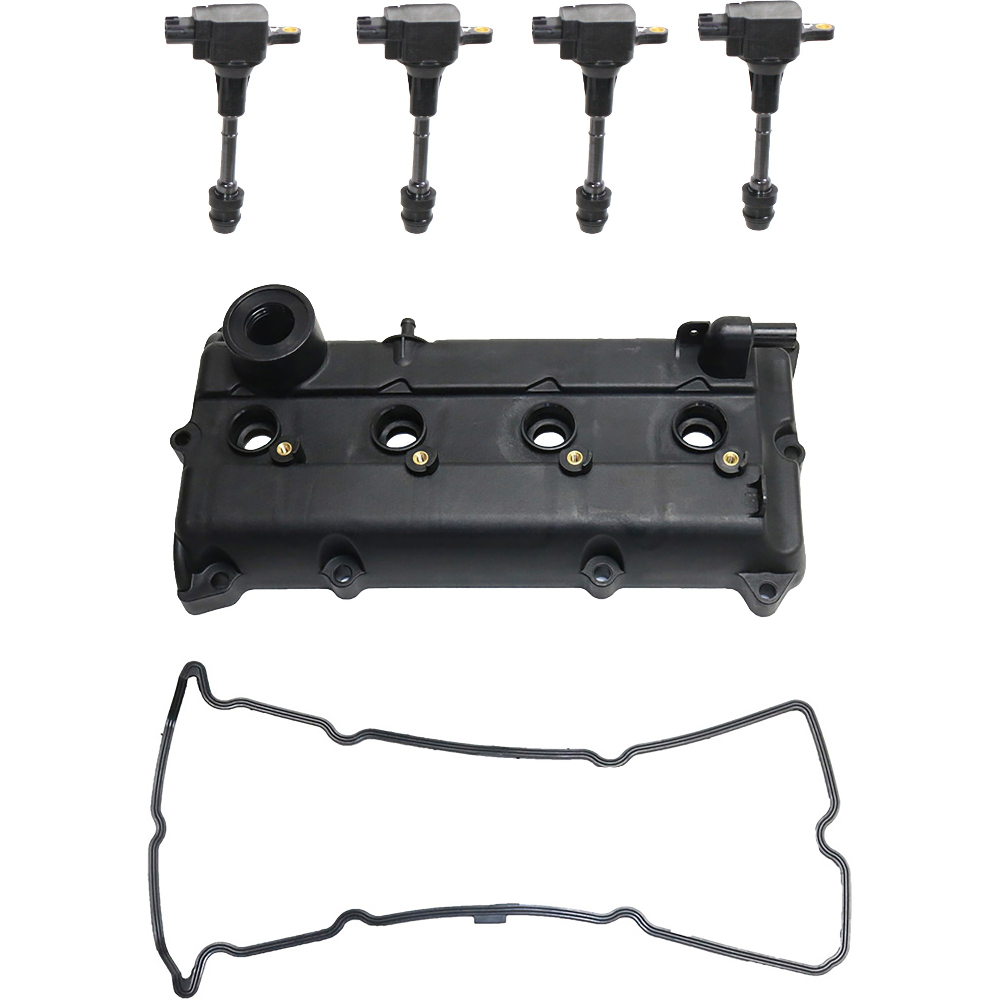 2-Piece Kit Valve Cover, 2.5L, 4Cyl, Includes (1) Ignition Coil and (1) Valve Cover