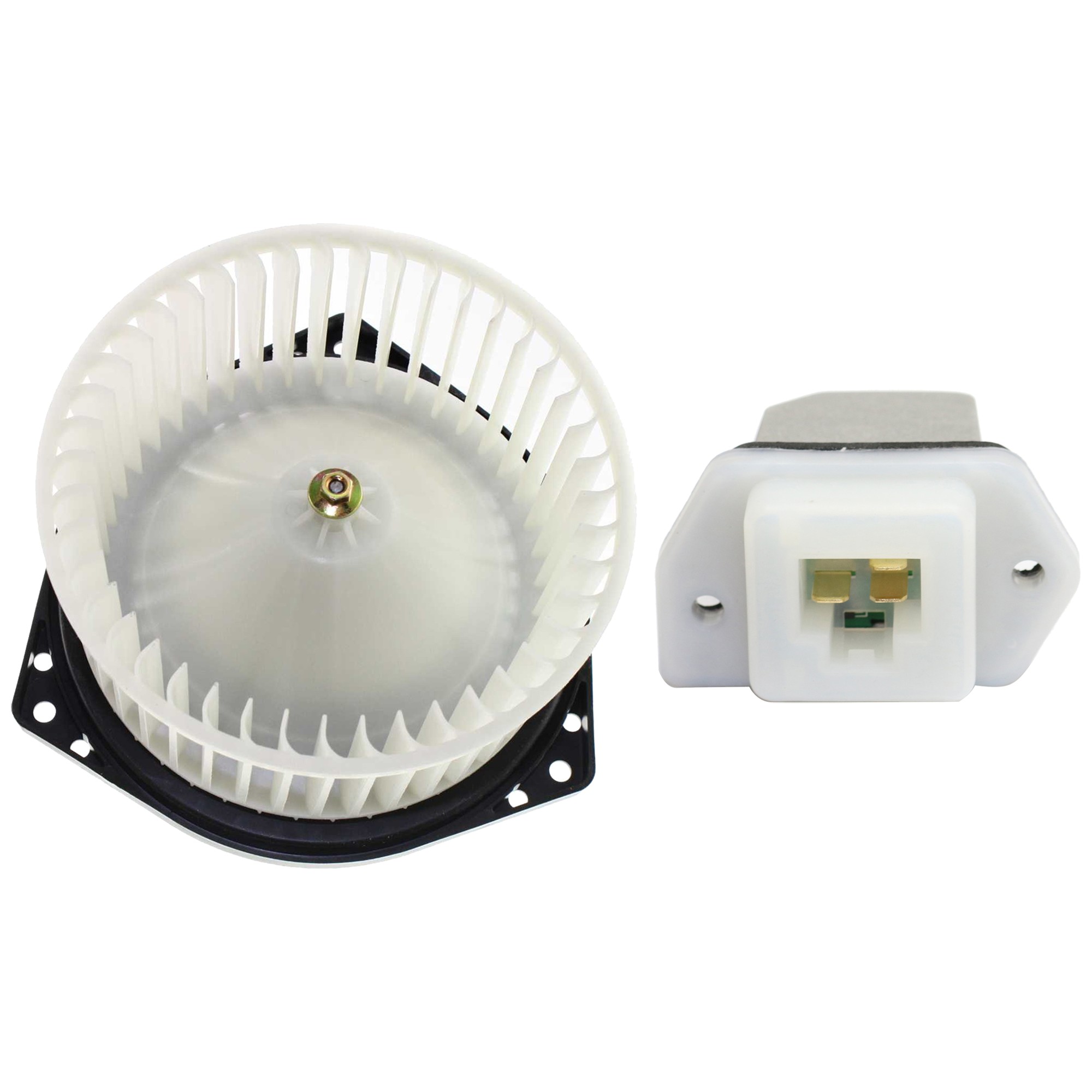 2-Piece Kit Blower Motor Includes (1) Blower Motor and (1) Blower Motor Resistor