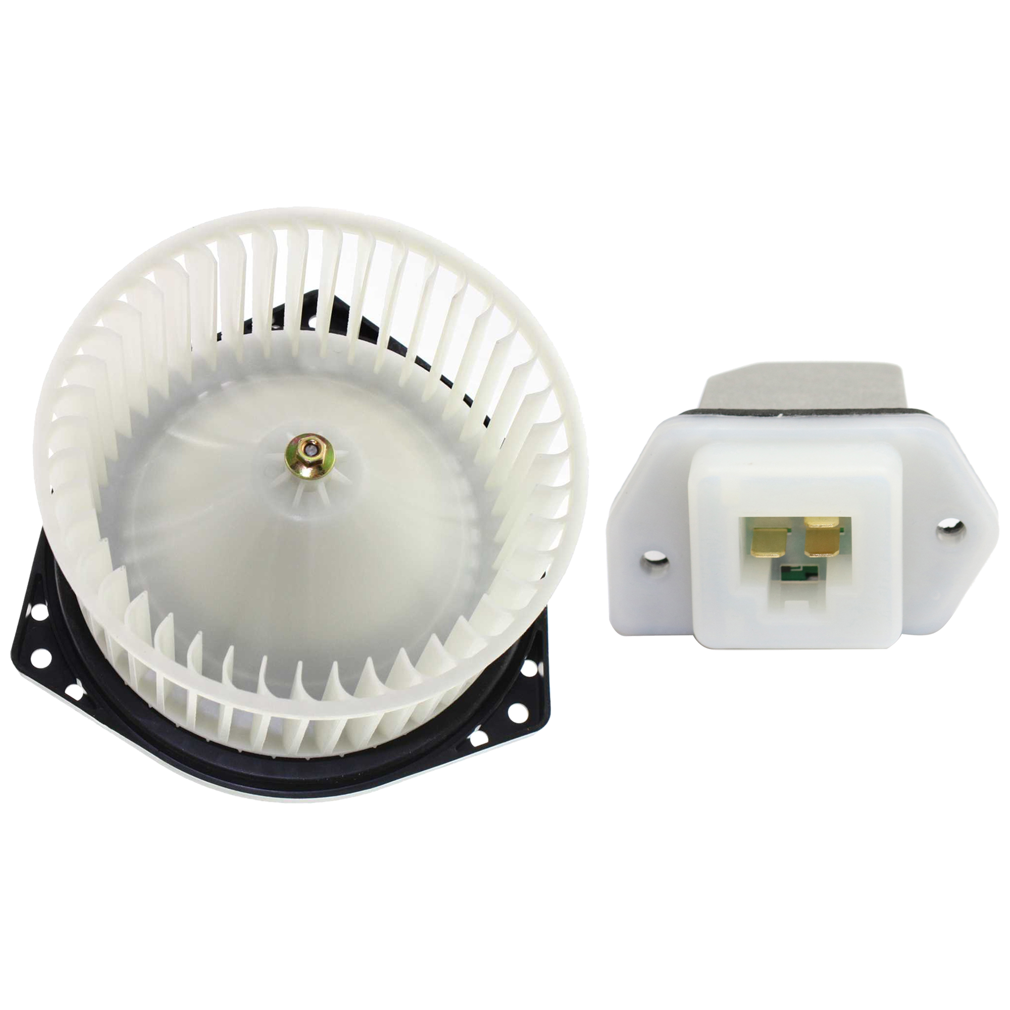 2-Piece Kit Blower Motor Includes (1) Blower Motor and (1) Blower Motor Resistor - Image 2