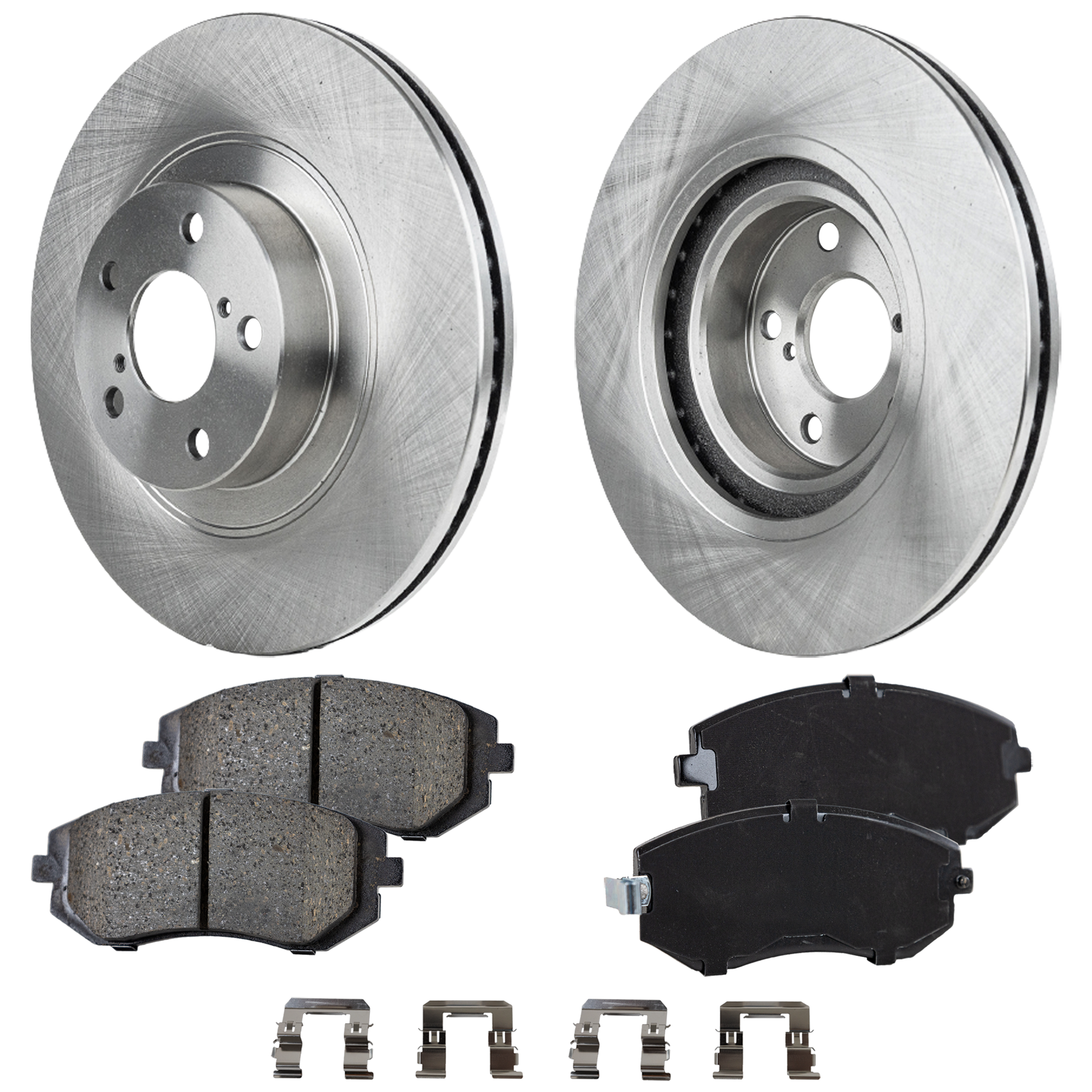 2-Wheel Set Front Brake Disc and Pad Kit, Plain Surface 293.4 mm, Includes (2) Disc and (2) Pad Set - Image 2