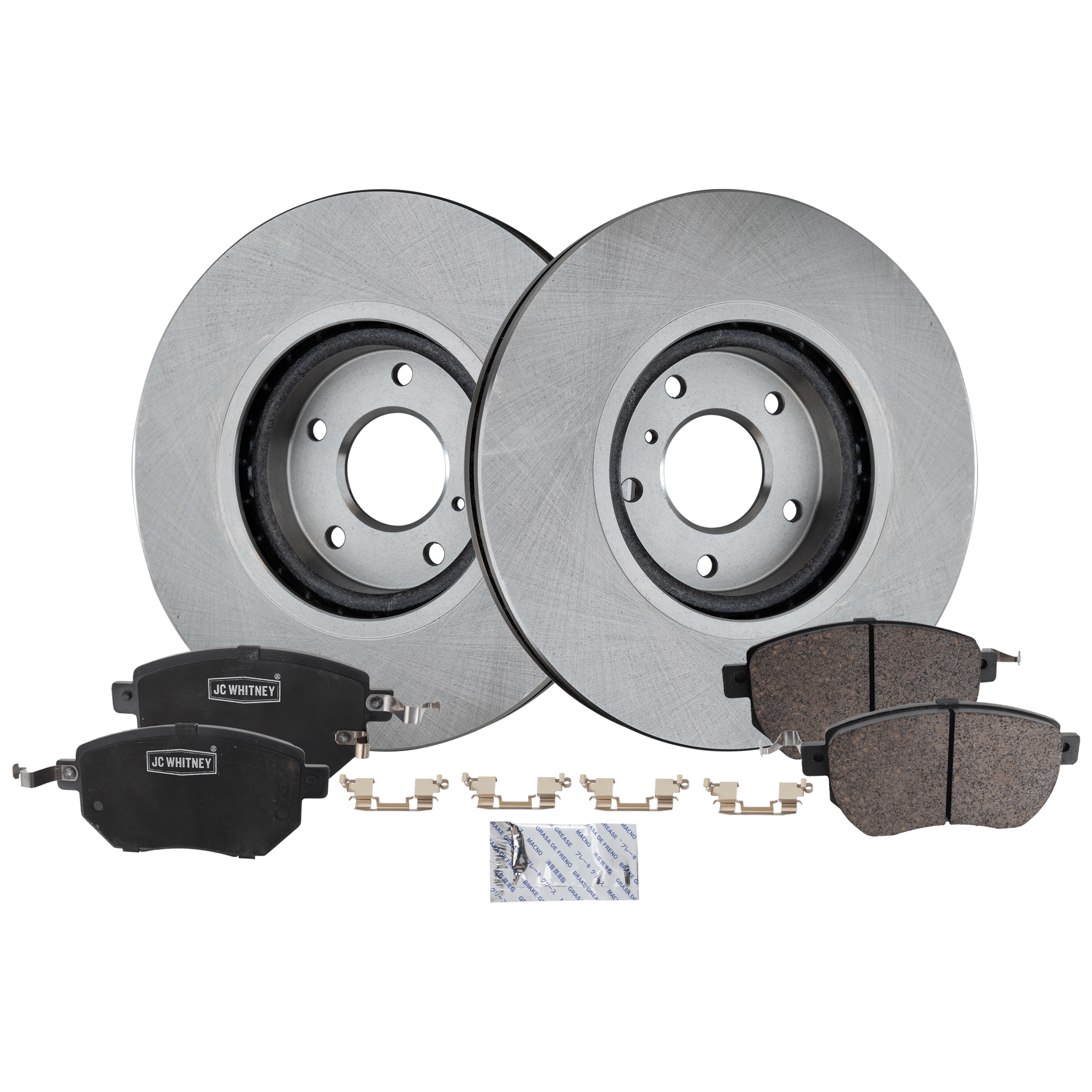 2-Wheel Set Front Brake Disc and Pad Kit, Plain Surface 5 Lugs 320.04 mm Ceramic Pro-Line Series, Includes (2) Disc and (1) Pad Set - Image 2