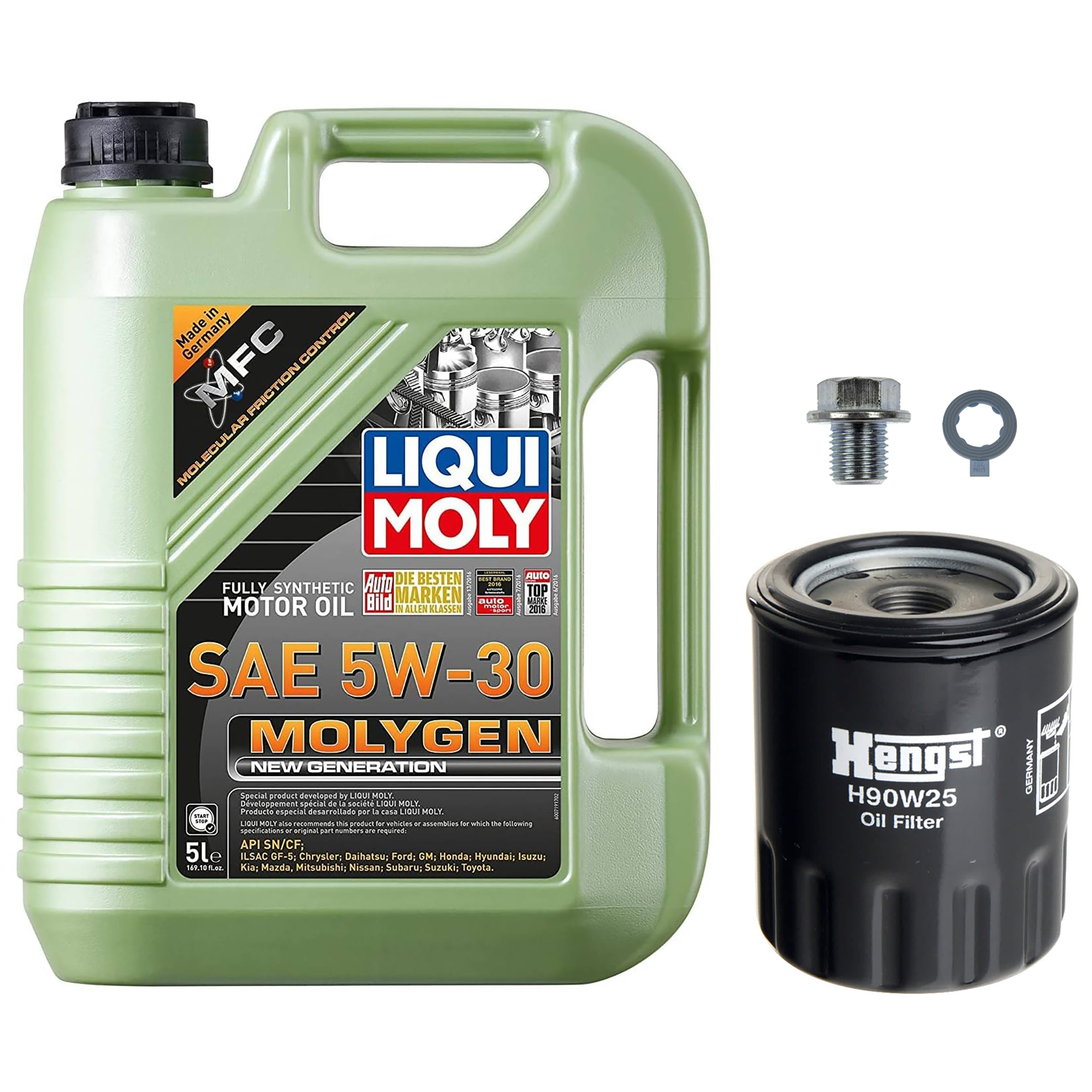KIT-041026-228 3-Piece Kit Oil Filter, Spin-on, with Motor Oil and Oil Drain Plug - Image 2