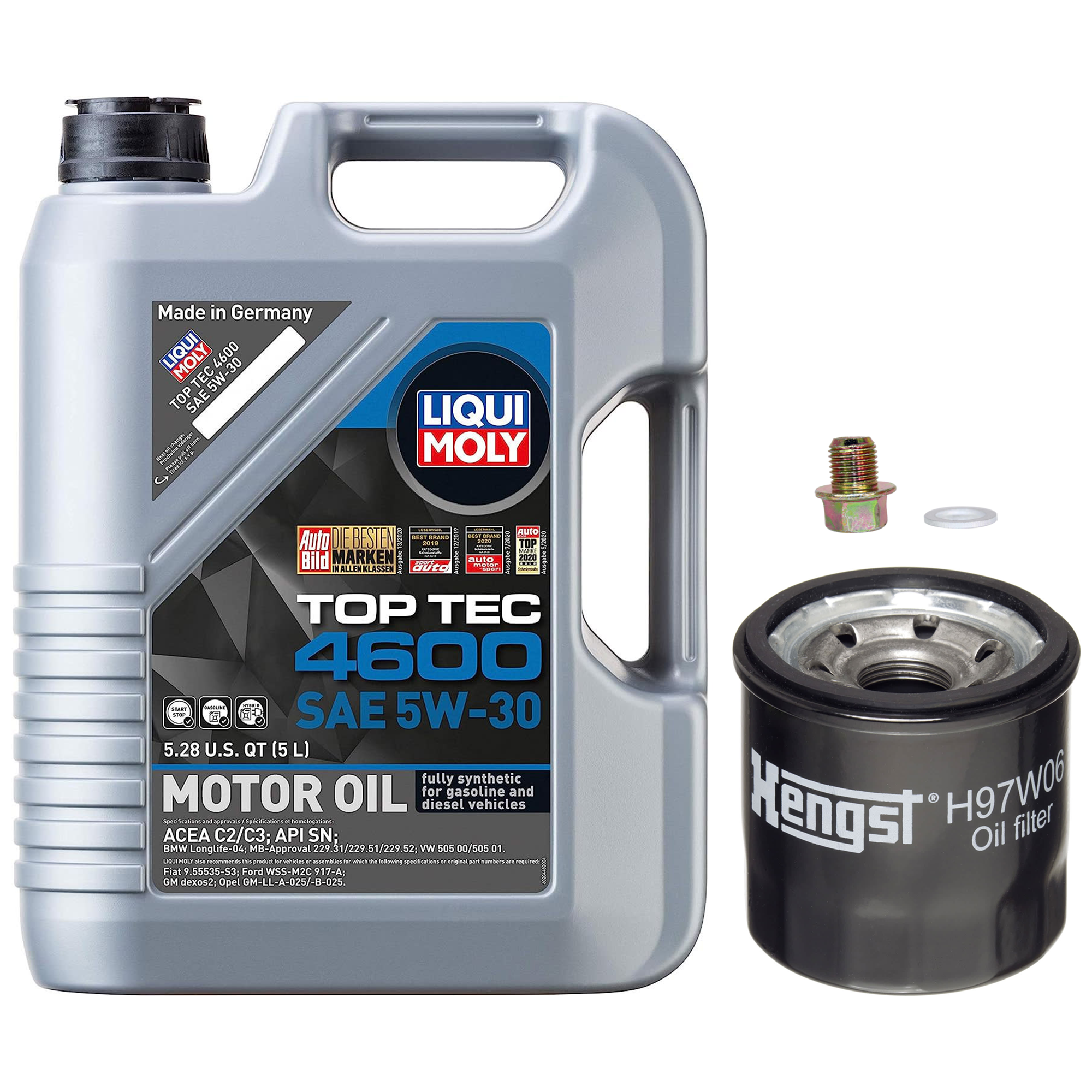 KIT-041026-240 3-Piece Kit Oil Filter, Spin-on, with Motor Oil and Oil Drain Plug - Image 2