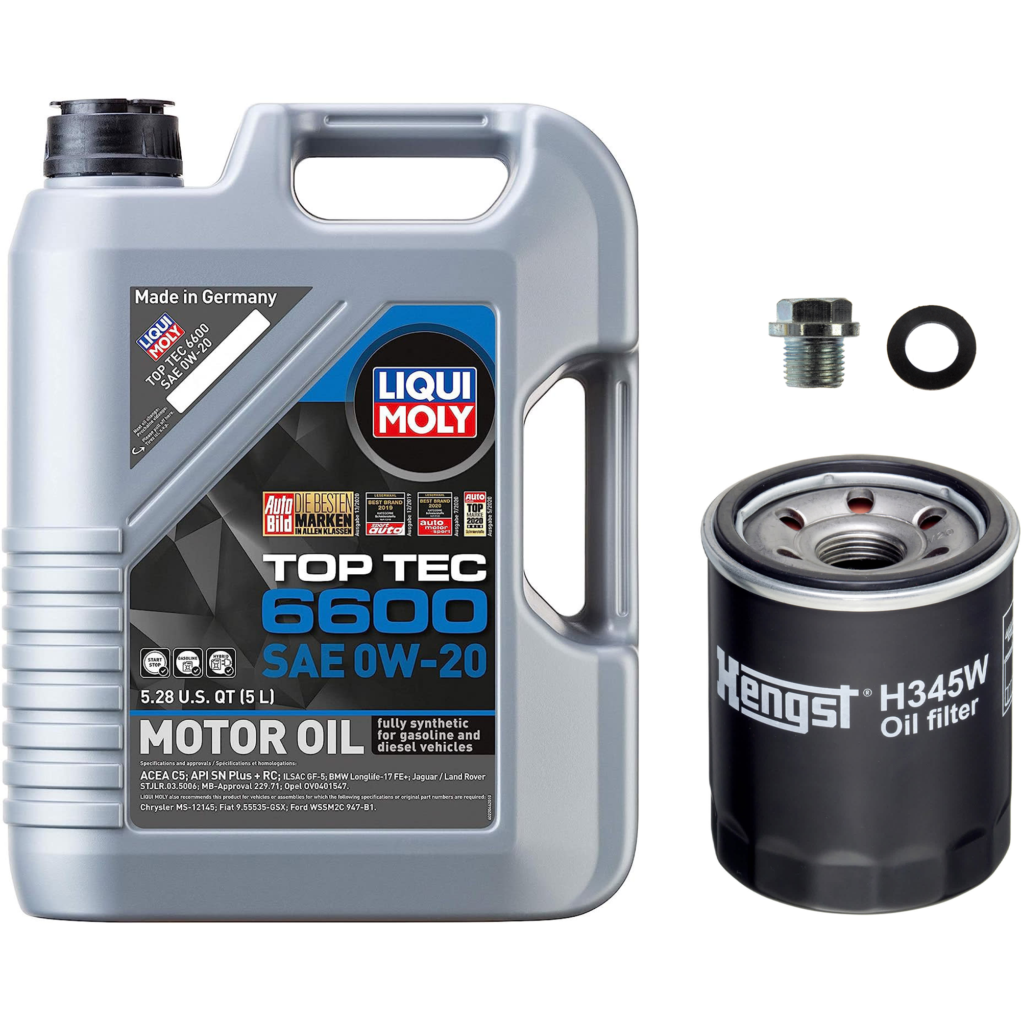 KIT-041026-403 3-Piece Kit Oil Filter, Spin-on, with Motor Oil and Oil Drain Plug - Image 2