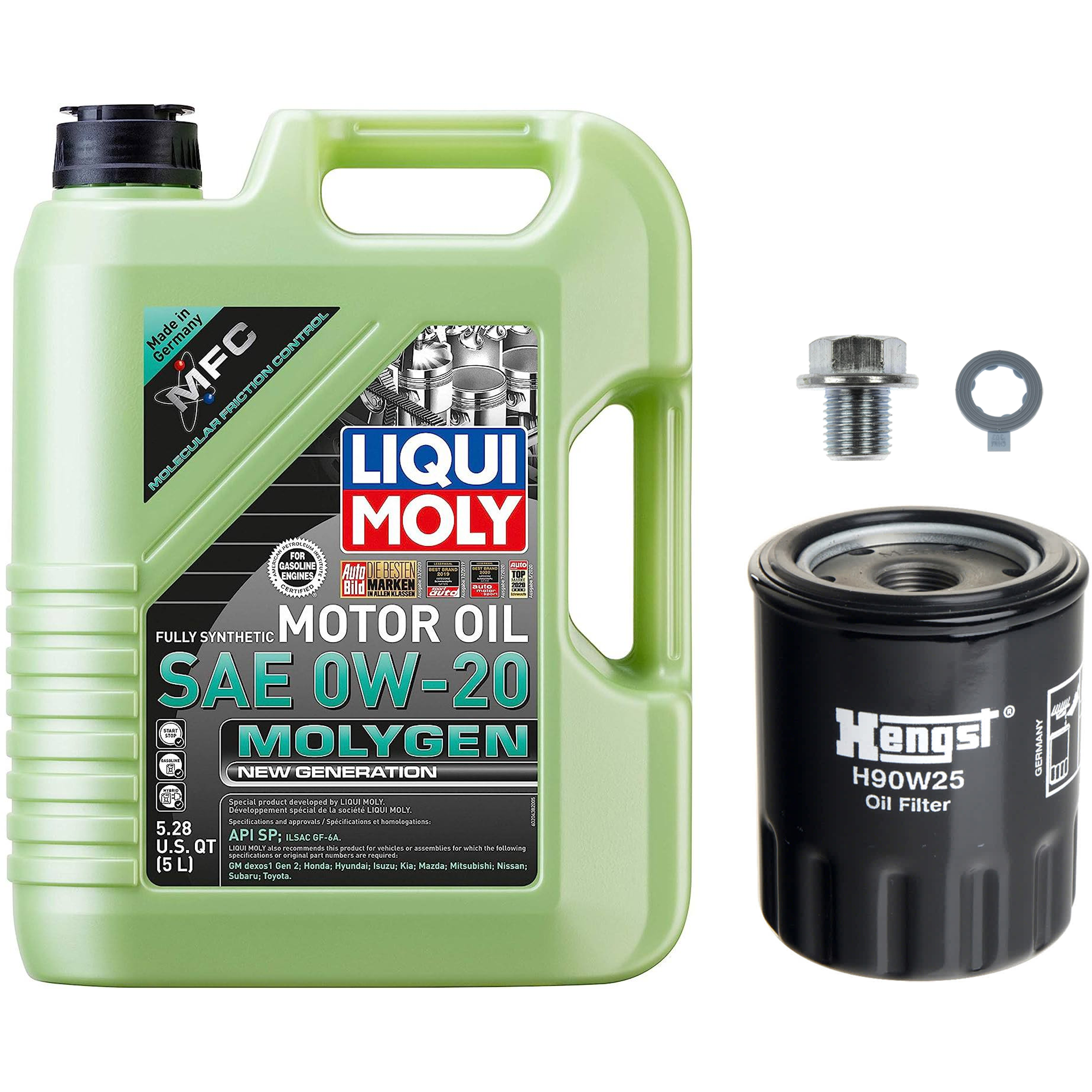 KIT-041726-02 3-Piece Kit Oil Filter, Spin-on, with Motor Oil and Oil Drain Plug - Image 2