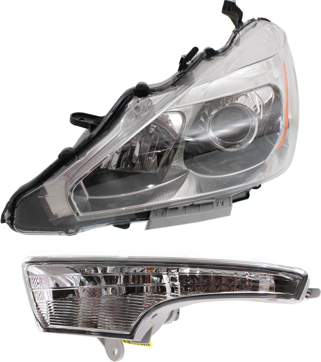 2-Piece Kit Driver Side Halogen Headlight, With bulb(s), OE Replacement, Includes (1) Headlight and (1) Turn Signal Light