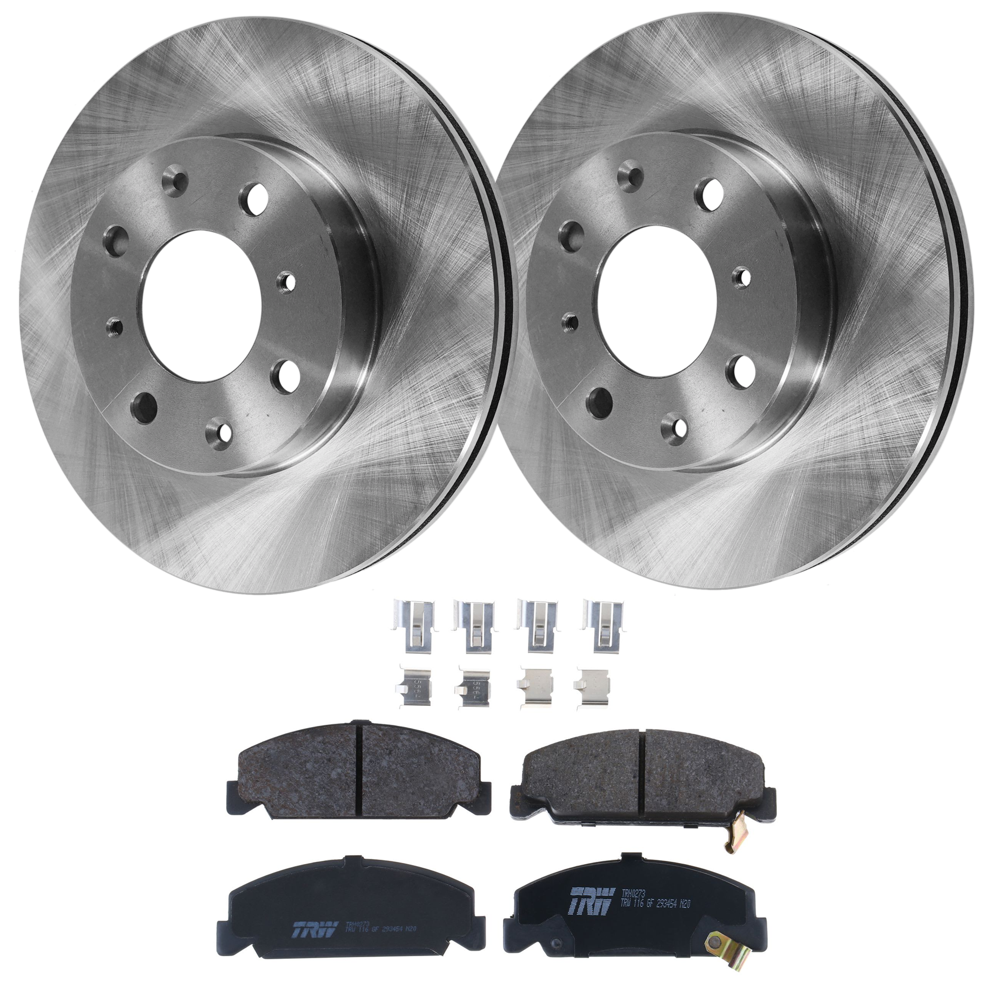 KIT-072924-1991 2-Wheel Set Front Brake Disc and Pad Kit, Plain Surface 4 Lugs 240.03 mm Semi-metallic, Includes (2) Disc and (1) Pad Set - Image 2