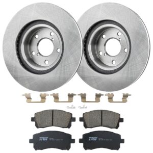 KIT-072924-4488 2-Wheel Set Front Brake Disc and Pad Kit, Plain Surface 5 Lugs 276.86 mm Ceramic, Includes (1) Brake Pad Set and (2) Brake Disc
