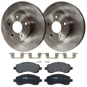 KIT-072924-4508 2-Wheel Set Front Brake Disc and Pad Kit, Plain Surface 5 Lugs 260.1 mm Ceramic, Includes (2) Brake Disc and (1) Brake Pad Set