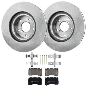 KIT-072924-4521 2-Wheel Set Front Brake Disc and Pad Kit, Plain Surface 5 Lugs 276.86 mm Ceramic, Includes (1) Brake Pad Set and (2) Brake Disc