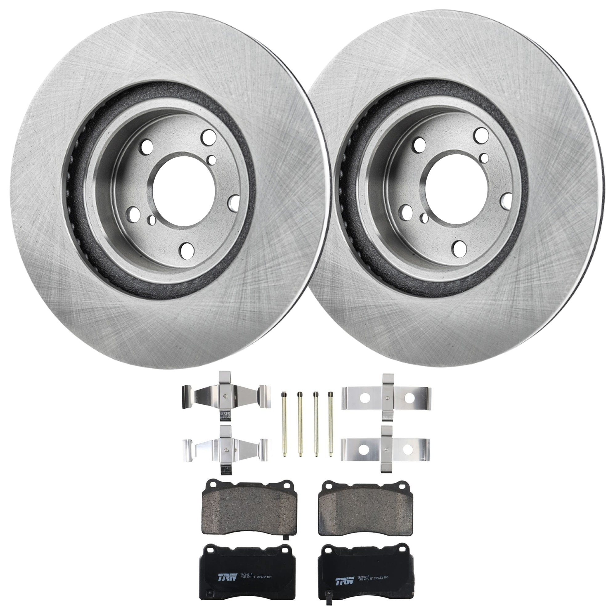 KIT-072924-4521 2-Wheel Set Front Brake Disc and Pad Kit, Plain Surface 5 Lugs 276.86 mm Ceramic, Includes (1) Brake Pad Set and (2) Brake Disc