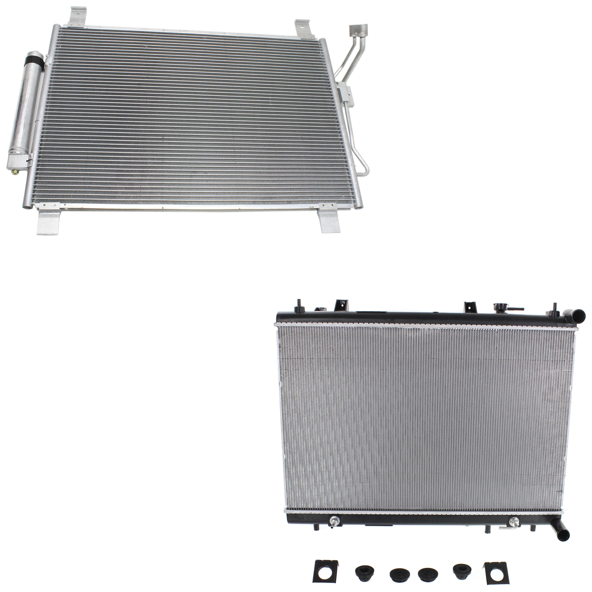 2-Piece Kit Radiator, 2.5L/3.5L Eng., includes A/C Condenser - Image 2