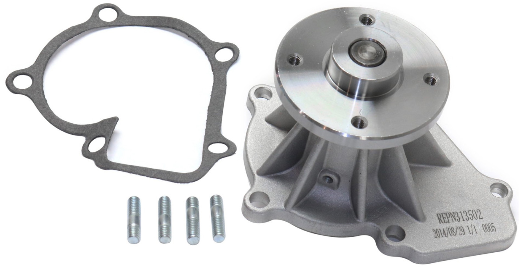 2-Piece Kit Water Pump, 2.4L, 4Cyl, New, With Gasket, Includes (1) Thermostat and (1) Water Pump - Image 2