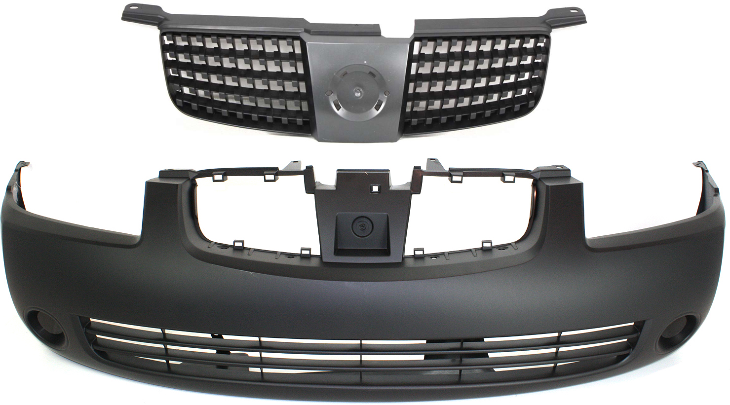 2-Piece Kit, Front Primed Bumper Cover, Includes (1) Bumper Cover and (1) Grille