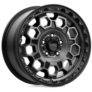 KM54578012435 Aluminum Satin Black Wheel, 17 in. X 8 in., 5 x 4.5 in. Bolt Pattern
