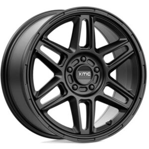 KM71688012738 Aluminum Satin Black Wheel, 18 in. X 8 in., 5 x 4.5 in. Bolt Pattern