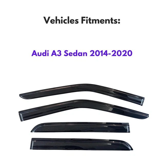 KPY Window Visor Compatible with Mitsubishi Mirage Hatchback 2014-2020, 4PC Rain