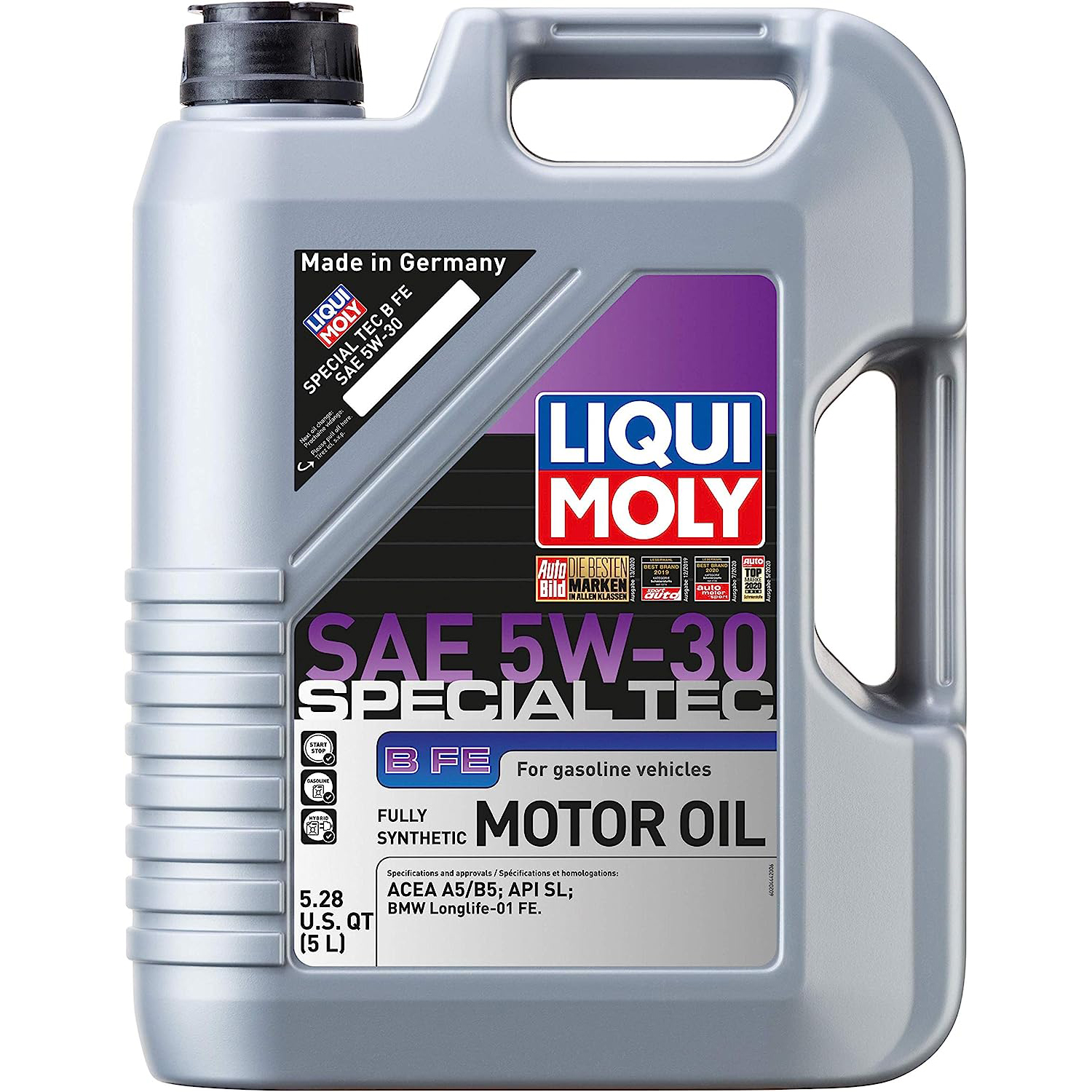 20444 Full Synthetic Motor Oil, 5 Liters, Sold Individually, Special Tec B FE Series