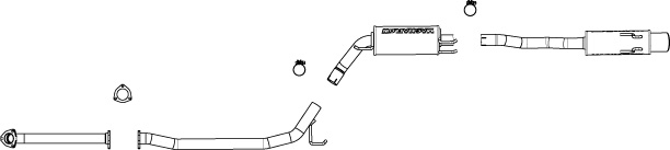 16687 Cat-Back Exhaust System, Made of Stainless Steel, Street Series - Image 2